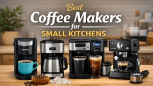 Best coffee makers for small kitchens displayed on a compact countertop